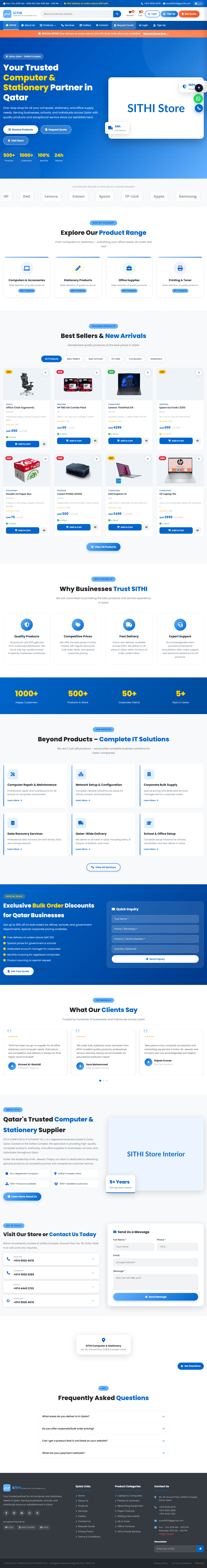 Computer store homepage preview